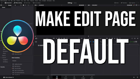 How to Make Edit Page Default and Hide Cut Page in 1 MINUTE! - DaVinci Resolve 16 Tutorial