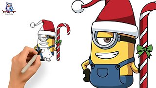 How to Draw Christmas Minion - Art Tutorial