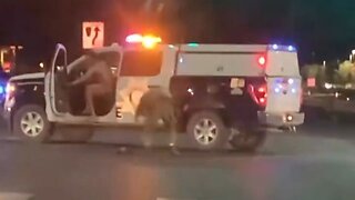 Naked Guy Wrestles With Cop, Steals His Vehicle, Ends Up Crashing It, Critically Injuring Two