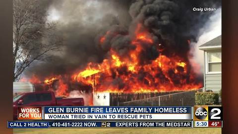 Glen Burnie fire leaves family homeless