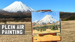 Painting a VOLCANO En Plein Air | OIL PAINTING