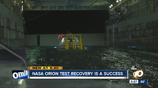 NASA Orion test recovery is a success