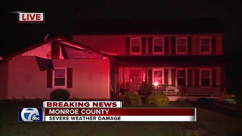 Damage reported in wake of storms, Tornado Warning in Monroe and Wayne Counties