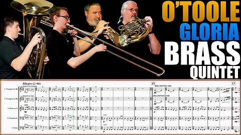 TRADITIONAL BRASS QUINTET "Gloria" by A.O'Toole (from Liturgical Suite) Play Along!