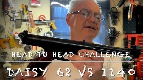 Head to head challenge Daisy model 62 vs. Daisy 1140. Two rare spring piston pistols