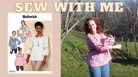 Sewing Butterick 6518 Square Yoked Top