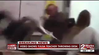 TPS teacher throws desk in class