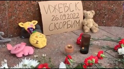 Memorial in memory of those killed at school in Izhevsk appeared in Moscow, 15 Killed, 24 Injured.