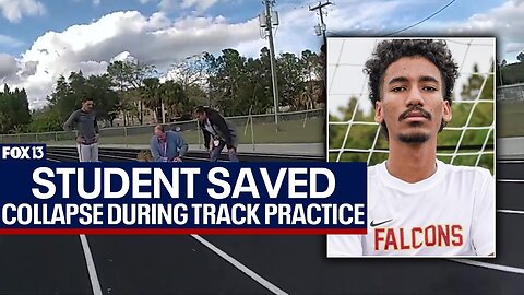 High schooler Ansel Laureano (17) has sudden cardiac arrest during track practice
