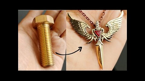 i turn a bolt into pendant - unique handmade jewelry ideas