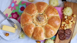 The best bread you will ever try. Beautiful Flower Shaped Bread. Pillowy Soft.