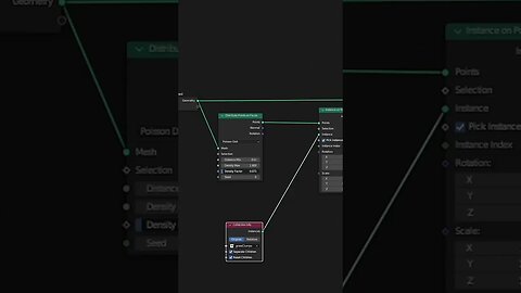 Making Grass with Blender Geo Nodes! 🌱 #blender3d #b3d #shorts #geoNodes