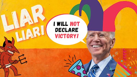 Joe Biden - During First Debate - PLEDGED To NOT Declare Victory - Still Does In November!