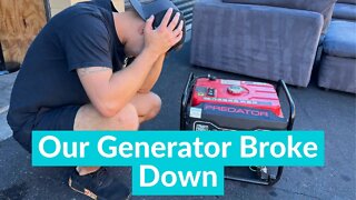 Harbor Freight Predator 1800 Generator (Runs For 10 Seconds And Dies)