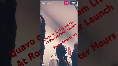 Quavo at Rocket Power Launch Live on Instagram
