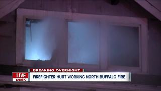 Firefighter hurt in overnight fire in North Buffalo