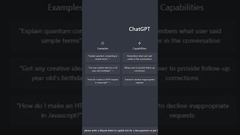 ChatGPT writes my dispute letter's