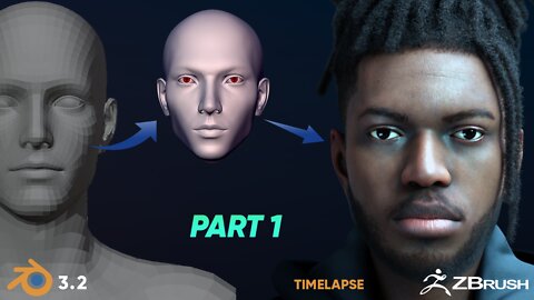 Adam | 3d realistic Character for animation | Part 1 | Base Mesh | ZBrush | Blender