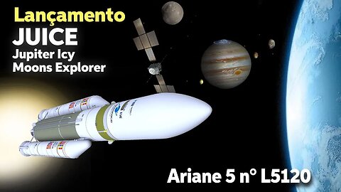 LANÇAMENTO (ADIADO) DO FOGUETE ARIANE 5 L5120 COM SONDA JUICE PARA JÚPITER