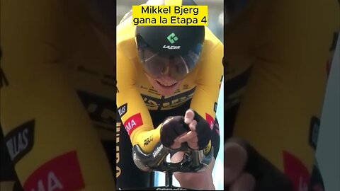 El ciclista danés Mikkel Bjerg gana la Etapa 4 / Criterium Du Dauphiné 2023.