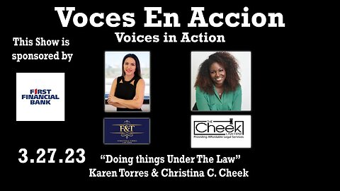 3.27.23 - “Doing things Under The Law” - Voices in Action