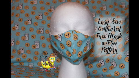 Easy Sew Contoured Face Mask with Free Pattern