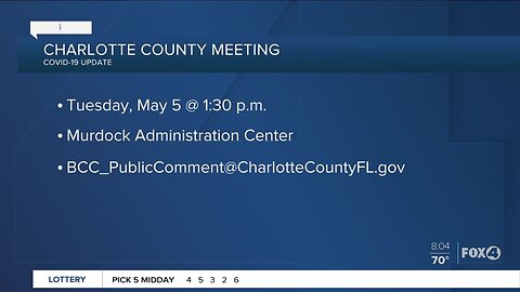 Charlotte County Board of County Commissioners to meet tomorrow