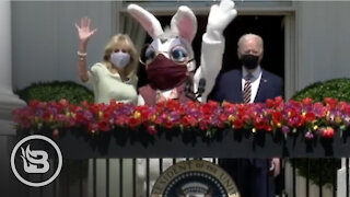 Internet ERUPTS When Easter Bunny Appears With Bidens Wearing a Mask