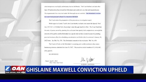 Ghislaine Maxwell Conviction Upheld