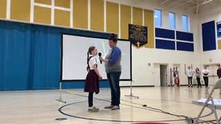 St. Bernadette third grader recites all of the numbers of pi