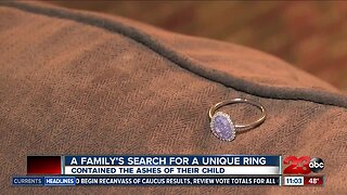 Family searches for missing ring containing their daughter's ashes