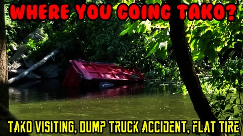 (E18) “Where you going TAKO?” Hawk 250, DRZ400 ride. Dump Truck accident. Flat tire