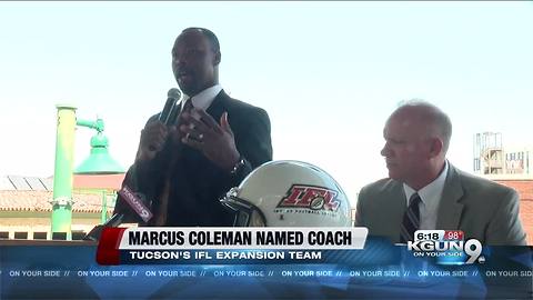 Marcus Coleman is named head coach for Tucson's IFL team