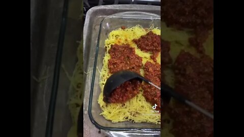 Low carb spaghetti squash lasagna recipe | keto lasagna #Shorts