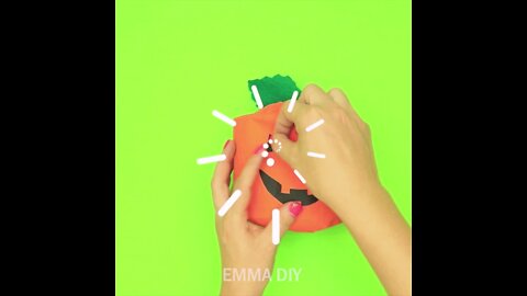 HOW TO MAKE TOILET PAPER PUMPKIN | EMMA DIY 🎃🎃