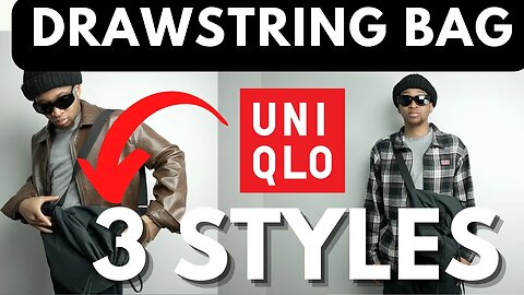 How to wear Uniqlo drawstring bag + Styling 3 Ways - Spring outfits