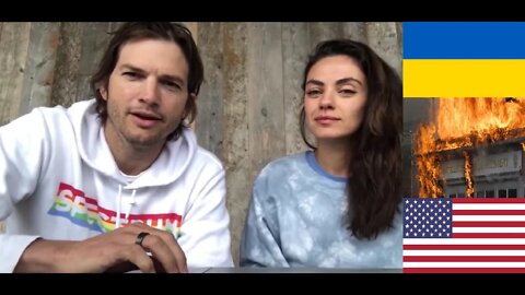 Ashton Kutcher & Mila Kunis Anti-Invasion Gofundme for Ukraine but Pro-BLM Invasion of America 2020