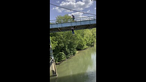 Lost Boys Bridge scene reenactment ￼43 feet above water