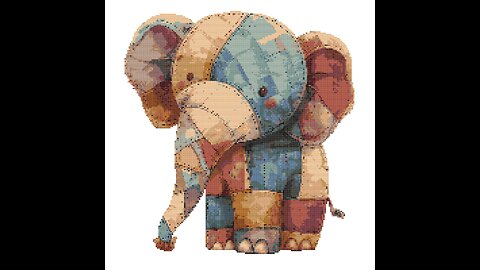 PATCHWORK ELEPHANT Cross Stitch Pattern by Welovit | welovit.net | #welovit