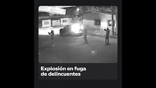 Explosión en vehículo durante fuga de delincuentes en Ecuador