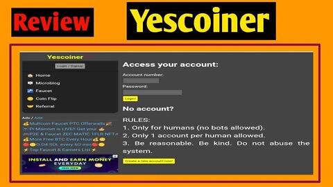 yescoiner review | should we use this website? how much time it take to reach the limit?