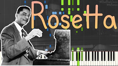 Teddy Wilson - Rosetta 1934 (Harlem Stride Piano Synthesia)