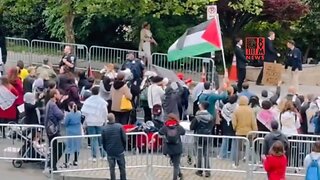 F**k Joe Biden Chants Erupt As Pro Hamas Protestors Mob WH Correspondents