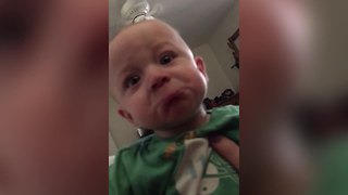 Baby Boy Makes Sad Face When His Mom Sings “You Are My Sunshine”