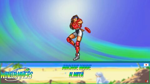 Windjammers 🥏 : Arcade Mode - H.Mita 🇯🇵