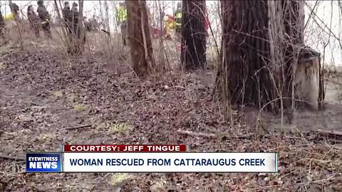 Woman rescued from Cattaraugus Creek