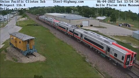 EB 4 Metro North Commuter Cars in Belle Plaine, IA on June 4, 2022 #SteelHighway