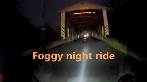 Foggy night motorcycle ride Lancaster PA. Amazing results from Seafoam Fuel additive. Root's Market.