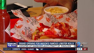 Mason's Famous Lobster Rolls opens in the Inner Harbor
