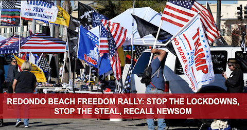 #StopTheSteal and Reopen California Protest in Redondo Beach